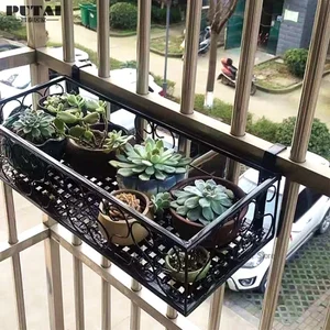 Подвесной железная подставка для цветов прямоугольное окно полка растения на балконе горшки горшок настенный большие бамбуковые Цветочные стеллаж для выставки товаров с крюком