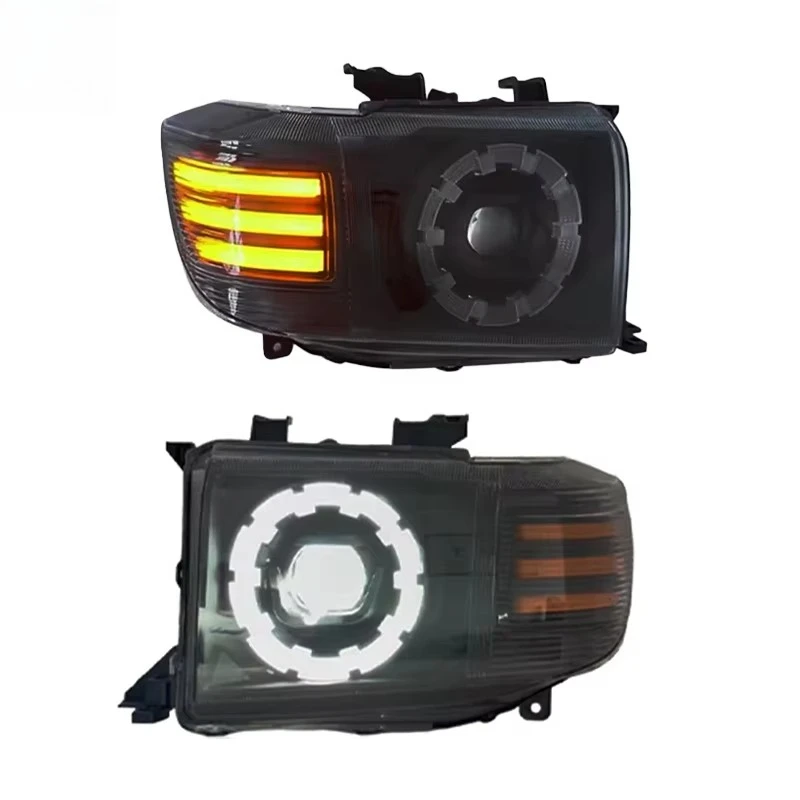 YU GUANG قطع غيار السيارات ترقية LED رئيس مصباح ل Toytoa لاند كروزر بيك اب 4X4 Lc 70 Lc71 75 76 النهار تشغيل أضواء المصابيح الأمامية #2