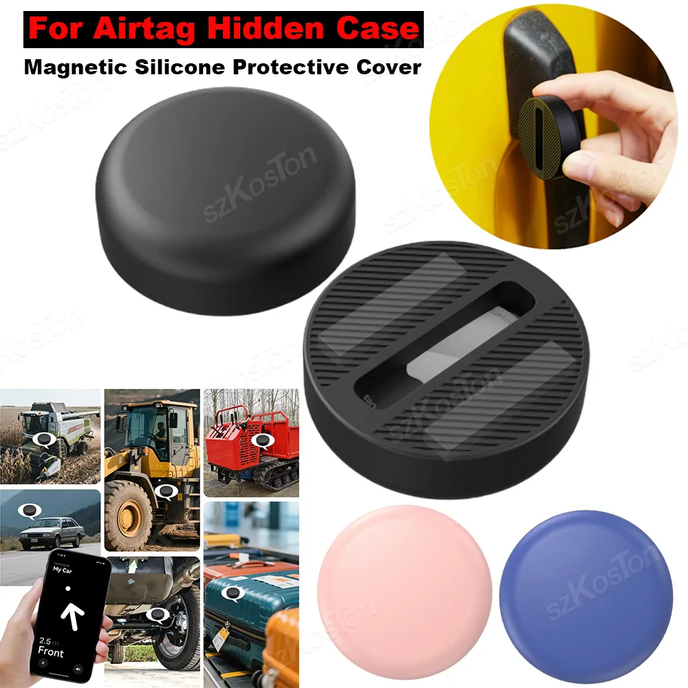 

Magnetic Hidden Case for Apple Airtag Silicone Protective Cover GPS Tracker Waterproof Holder for Air Tag Bike Motorcycle Shell