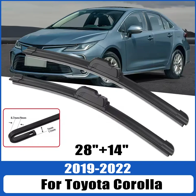 

Для Toyota Corolla 2019-2022 (2020, 2021) — передние щетки стеклоочистителя (28"+14") для лобового стекла, аксессуары для автомобиля
