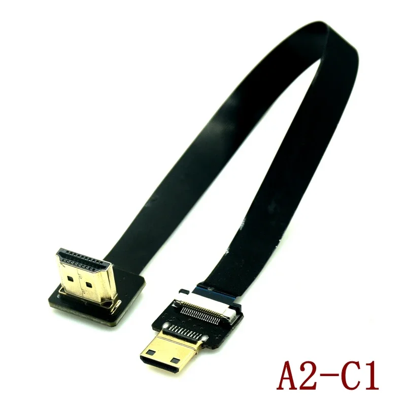 C1 FPV 10cm 20cm 30cm 50cm FPC Cavo piatto HD a nastro 4k/60Hz per Mini Micro HDMI compatibile FPV TV Multicopter Fotografia aerea
