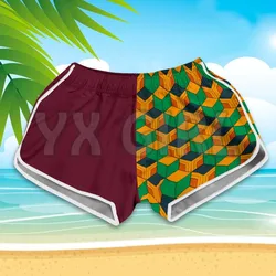 Demon Slayer Giyuu-pantalones cortos estampados en 3D, Shorts de playa de secado rápido, bañadores de playa para verano