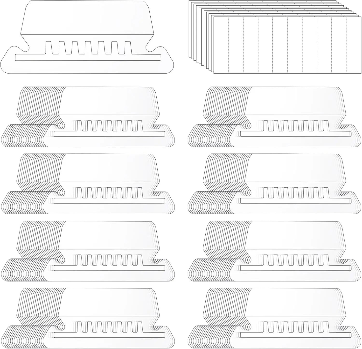 

200 прозрачных подвесных папок-файлов с 200 пустыми вкладышами для организации офисной работы