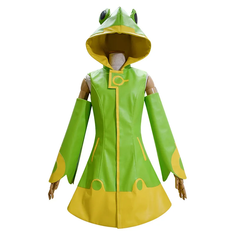 Anime Card Captor Magic Kinomoto Sakura Cosplay Costume Child Adult Woman Leather Frog Dress Raincoat Uniform Halloween Outfit