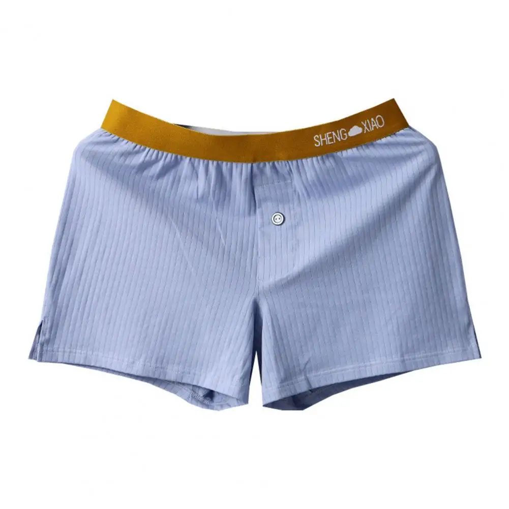 Mens Sleep Home Pajama Shorts Breathable Solid Underwears Boxers Sport Shorts Elastic Lingerie Ribbed Arrow Pants Boxer