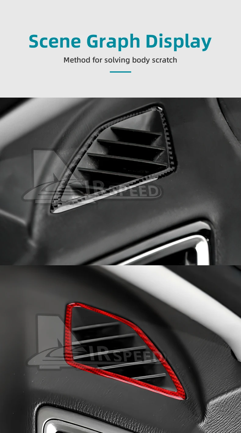 Real Carbon Fiber Für Mazda 3 Axela 2014 2015 2016 2017 2018 LHD RHD Auto Dashboard Beide Seite Air Outlet Zubehör Aufkleber – Detail 9