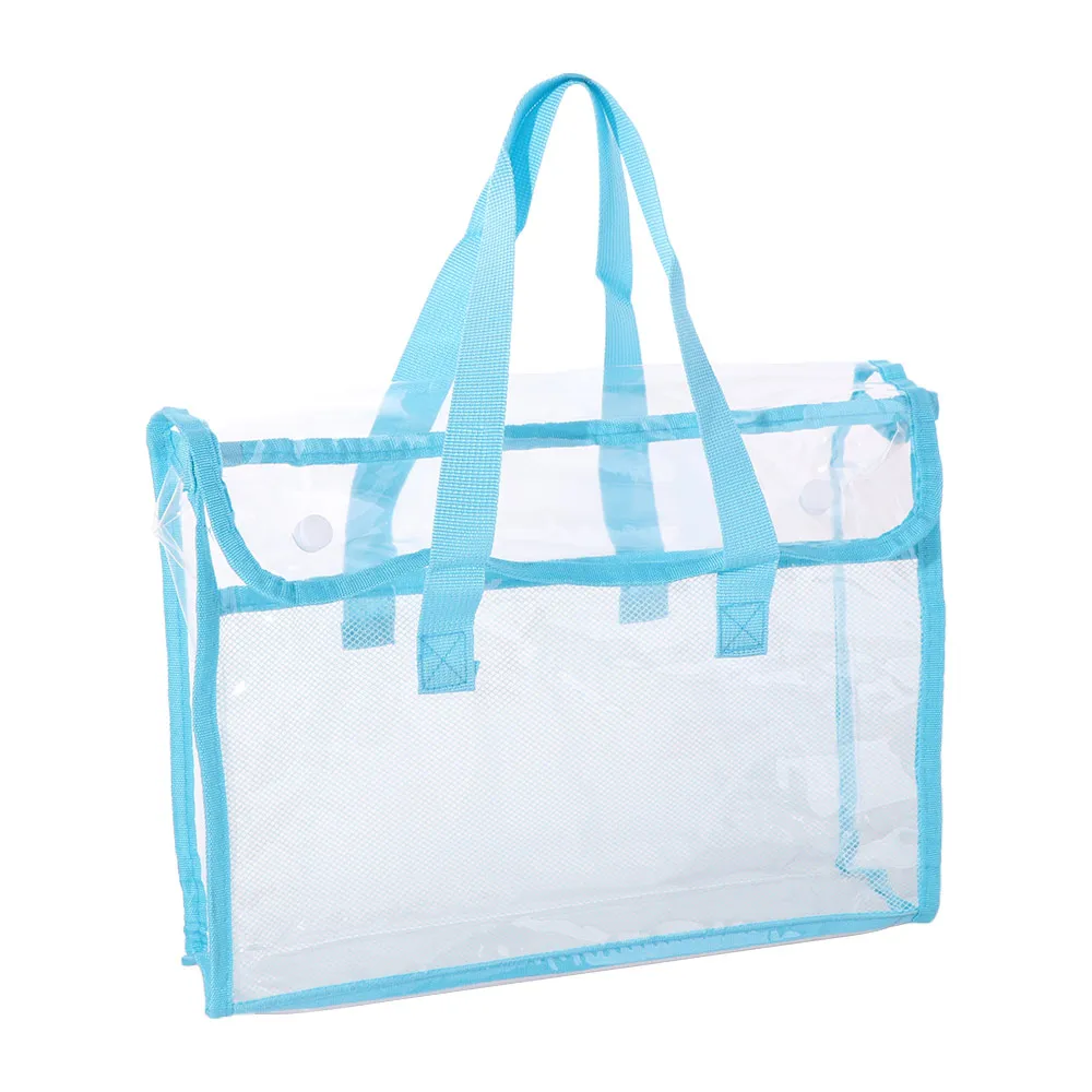 

Large Capacity Test Paper Storage Bag Transparent Durable Handheld File Folder PVC Office Supplies Document Bag Storage Pouch