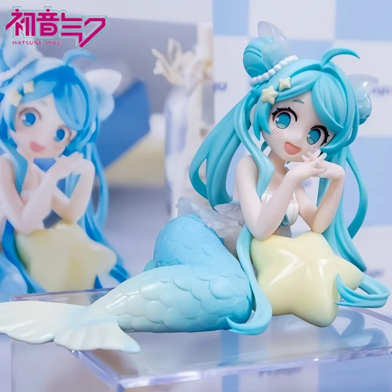 Figurine d'anime Furyu Hatsune Miku, version princesse sirène. Figurines d'action de fée de bureau Vocaloid, jouets, modèle en PVC, collection de poupées