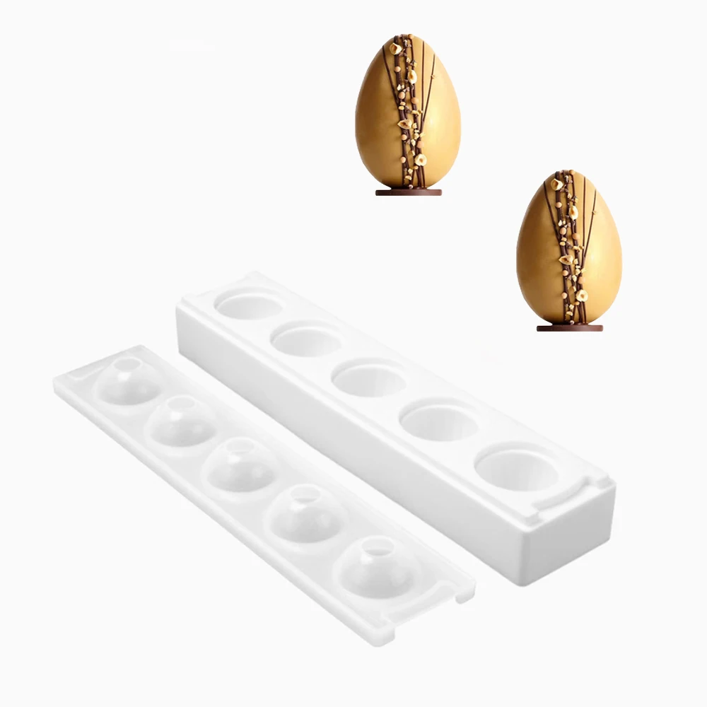 Easter Day Hand Drawn  Easter Egg Chocolate Mould 5 or 8 Cavity 3D Easter Egg Silicone Cake Mold Kitchen Dessert Baking Tools