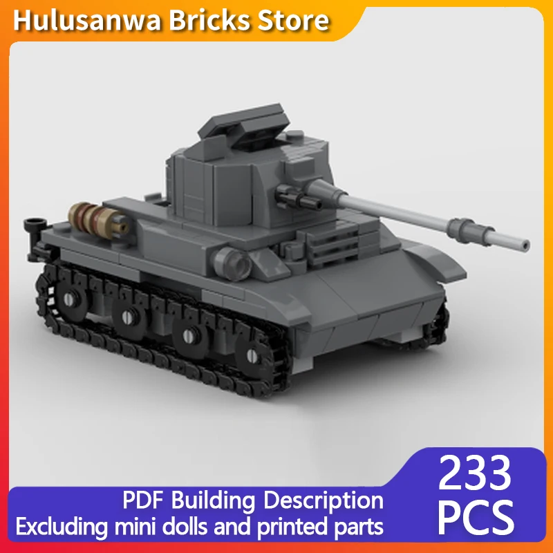 

Тетрехрх I WW2, модель военного танка MOC, строительные кирпичи, военное оборудование, модульная технология, подарок, праздник, сборка, детский игрушечный костюм