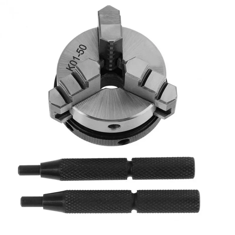 K01-50 three-jaw self-centering hand-tight chuck M14*1 woodworking mini miniature small chuck connection