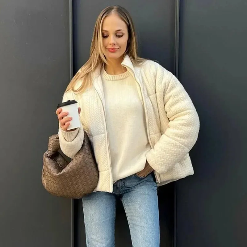 

Женский вязаный хлопковый свитер, модный осенне-зимний уличный стиль, удобный теплый трикотаж для женщин, хит продаж