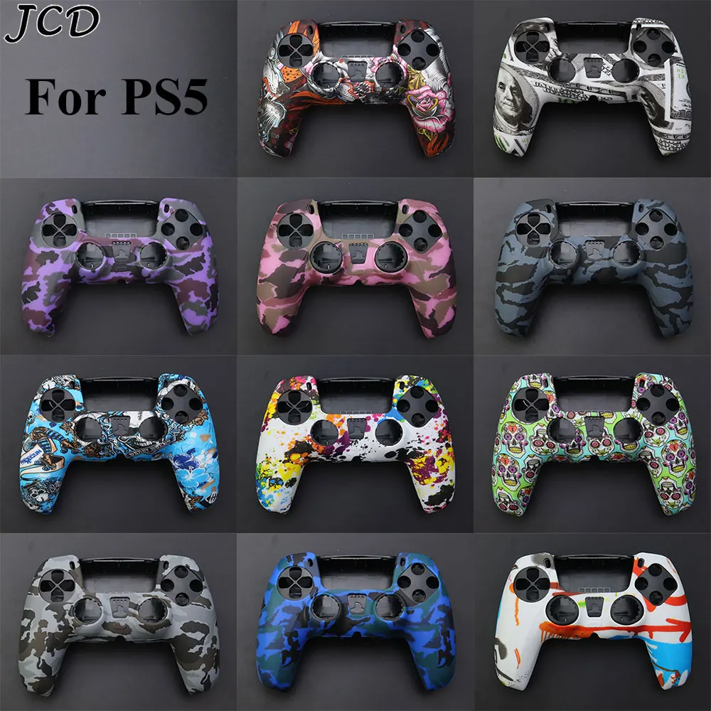 JCD Rubber Protective Cover Skin For PS5 Controller GamePad Anti-slip Soft Silicone Case  Protection sleeve Accessories