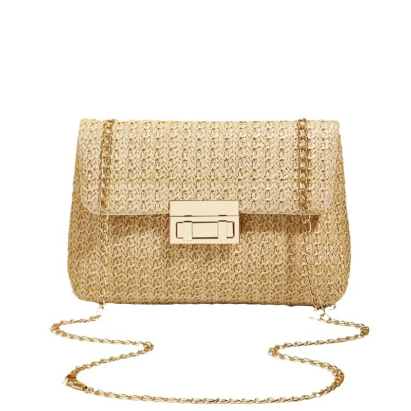 Neue Mode Stroh Schulter Tasche Frauen Handgemachte Umhängetasche Hohe Kapazität Strand Tasche Gewebte Kupplung Handtasche – Detail 15