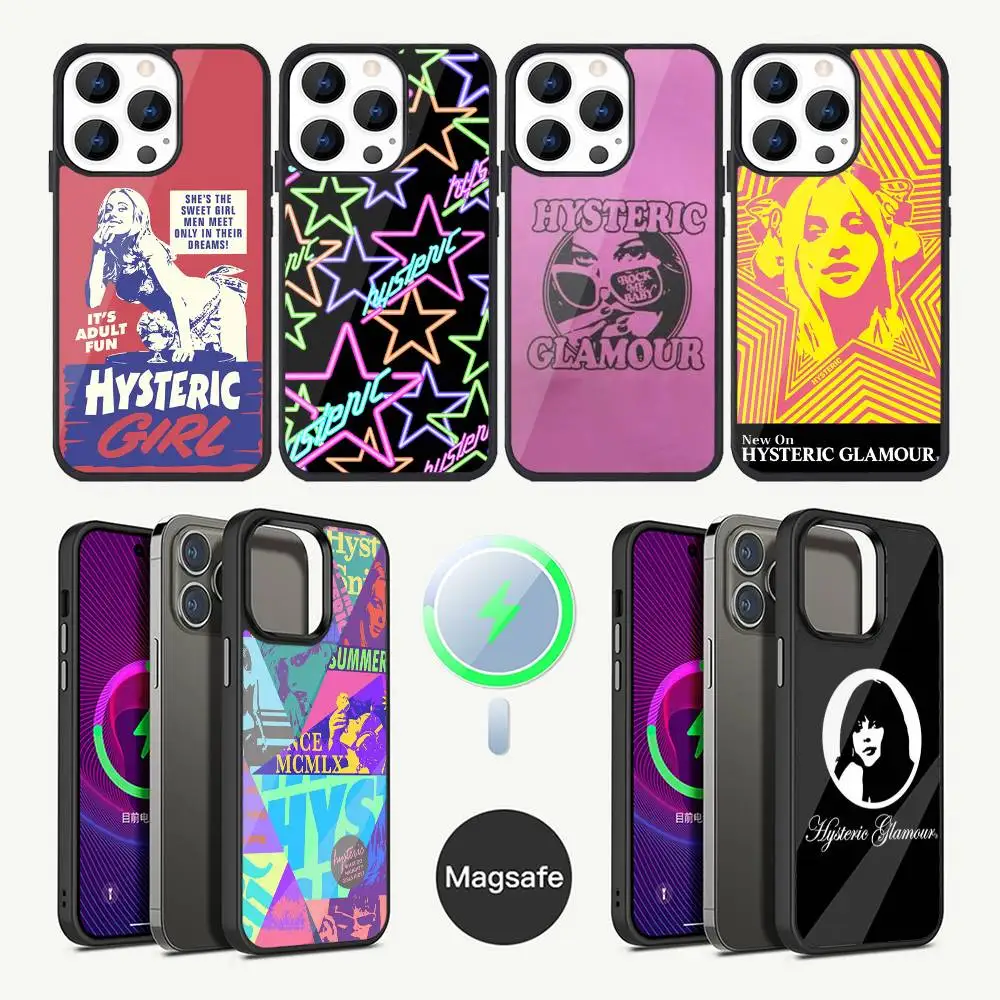 

H-Hysteric Glamour Girl Phone Case For iPhone 17,16,15,14,13,12,11,Plus,Pro,Max Mini Magsafe Magnetic Wireless Charging