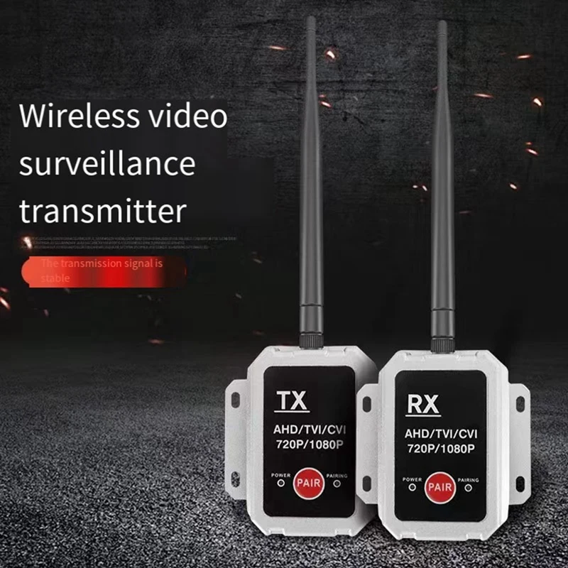 Wireless Transceiver AHD Wireless Transmitter/Receiver For Up To 1080P Wired Truck Camera Transmitter Durable US Plug