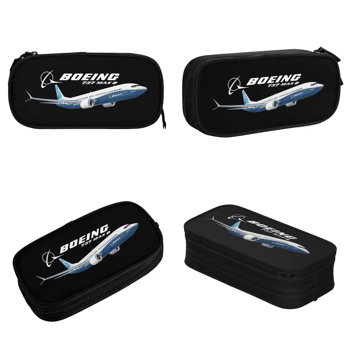 Boeing 737 Airplane Pencil Cases Pencil Box Pen Kids Big Capacity Bags Students School Zipper Stationery