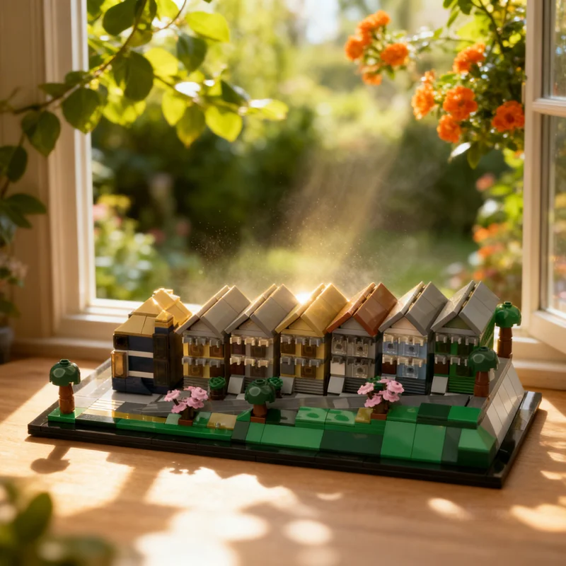 Art Craft Building - 706 قطعة MOC The Painted Ladies