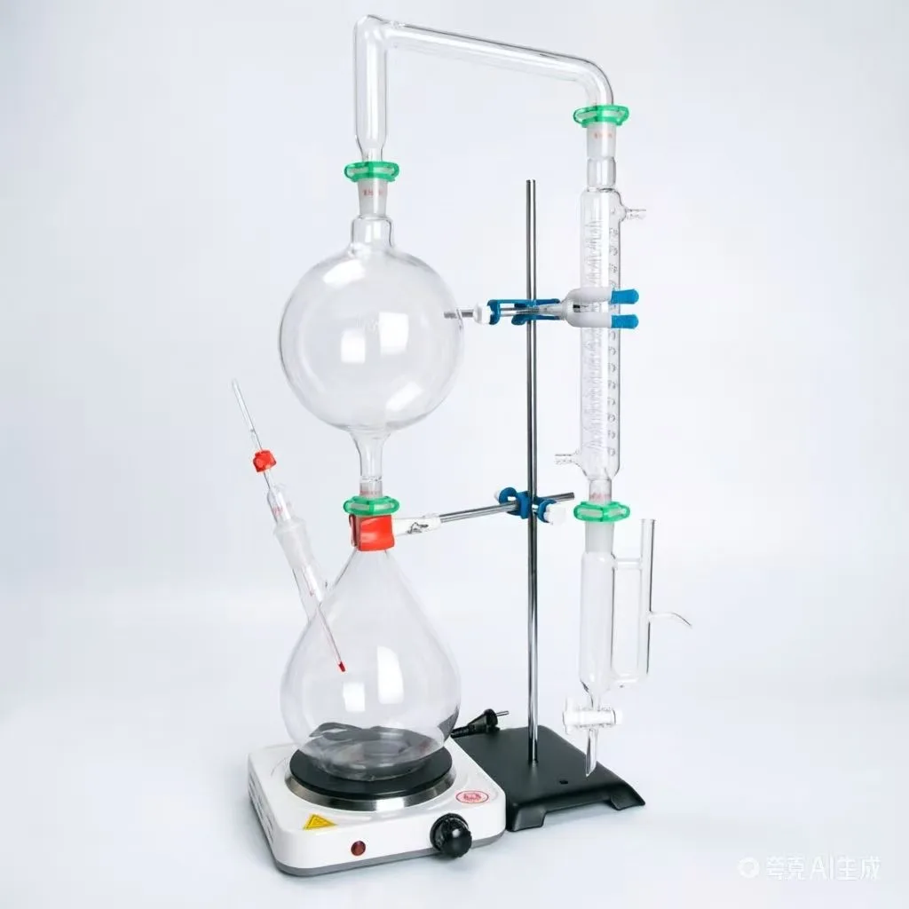 500, 1000, 2000 ml Graham Condenser Essential Oil Extraction and Separation Unit Steam Distillation Equipment