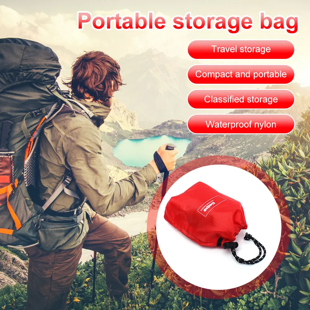 Outdoor Camping Travel Storage Bags Waterproof Nylon Drawstring Pouches Swimming Bag Travel Kits Camping Hiking Equipment