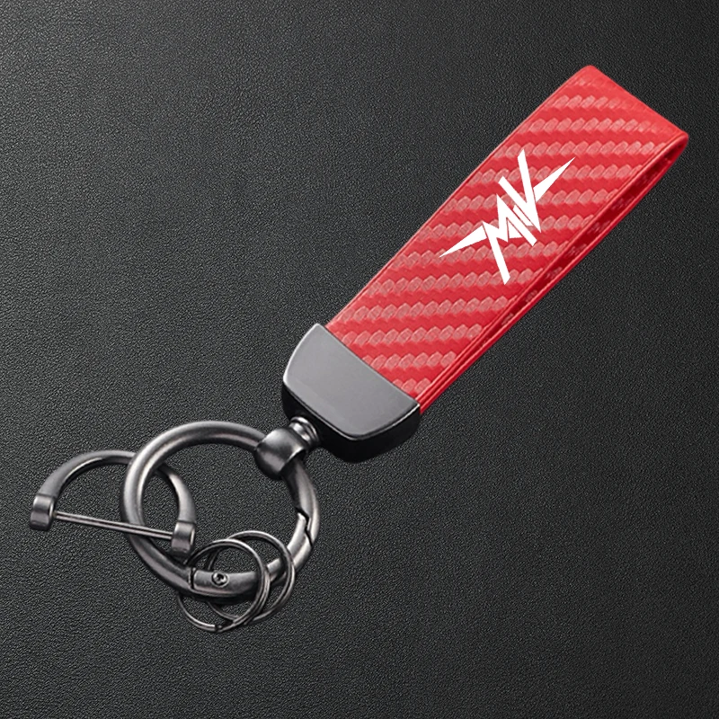 For MV Agusta F3 675 800 Brutale 800 1000 Turismo Veloce RC Mandello Carbon Fiber Textured Leather Keychain Motorcycle Keychain