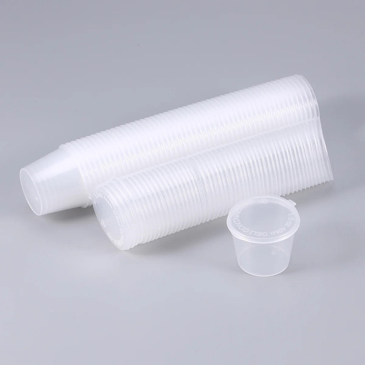 

50pcs Seasoning Box Transparent Food Storage Containers Lids Jelly Yogurt Mousse Sauce Dessert Salad Dressing Ice Cream