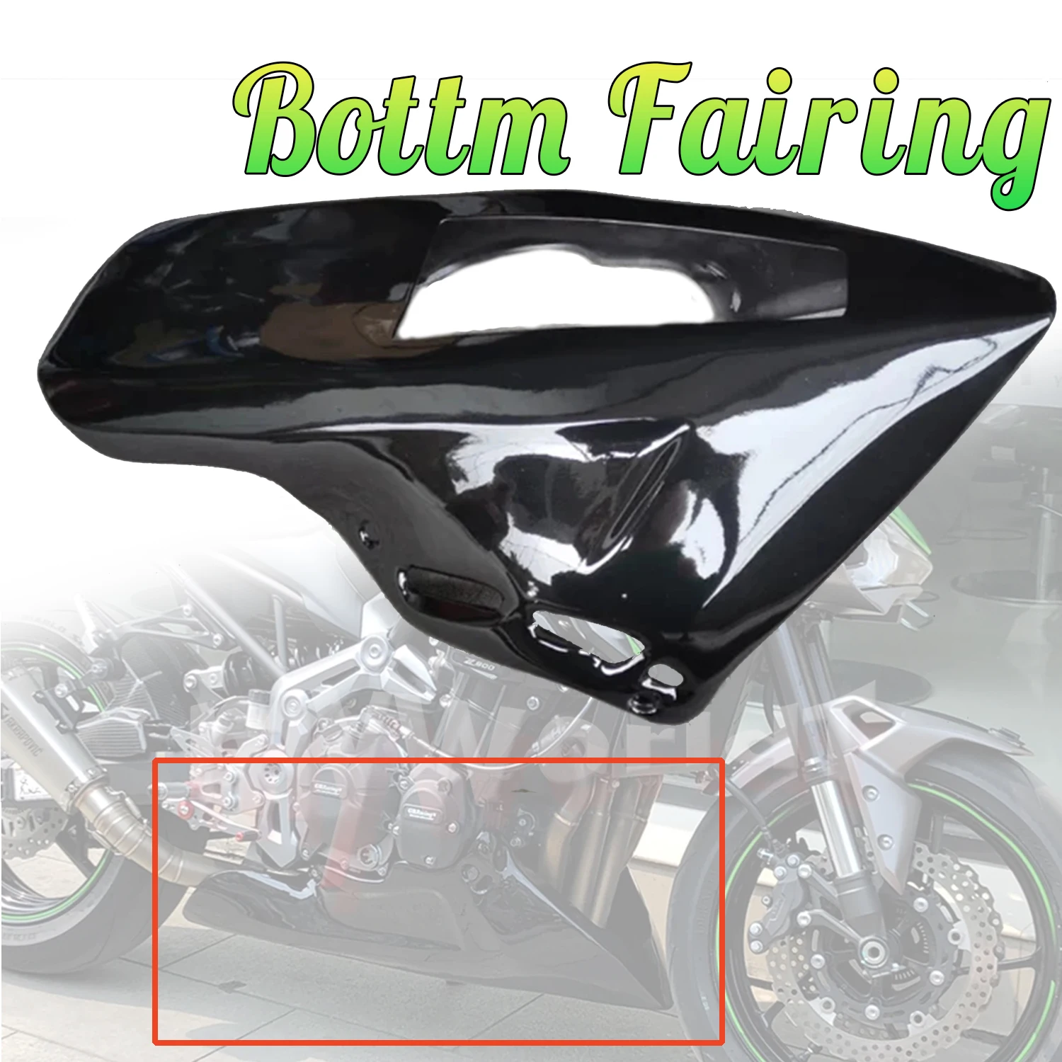 Fit for Kawasaki Z900 2017 - 2019 Z900 Motorcycle Bottom Lower Fairing Belly Bodywork Panel Part