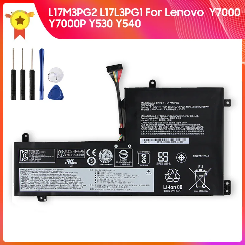 

Replacement Battery SB10K97581 For Lenovo Y7000P Y7000 Y540 Y530 Battery L17M3PG2 L17L3PG1 L17M3PG3 L17C3PG1 Quality Batteries