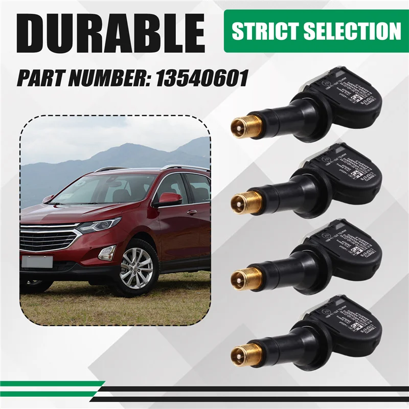 4Pcs 13540601 13598772 315Mhz TPMS Tire Pressure Sensor For Cadillac ATS CTS Equinox Silverado GMC Sierra