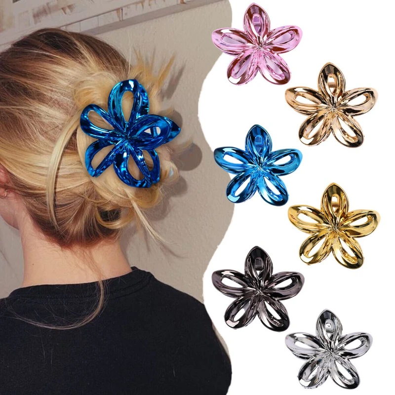 

Withyoo| 2025 Egg Flower Hair Clip New Color Hawaii Beach Claws Women Trendy Fashion Hairpin Dropshipping