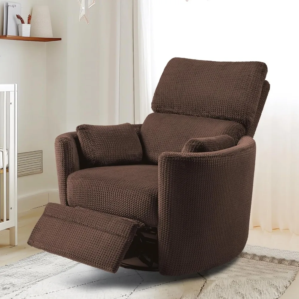 Nursery Chair for Adults With 4 Massage Points Hocker Brown Stool Stool Barrel Armchair Single Sofa for Living Room Bedroom Home