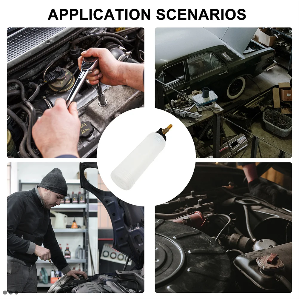 

2Pcs Brake Bleeder Refill Bottles Professional Durable Plastic Iron Car Brake Fluid Change Replacement Oil Bottle