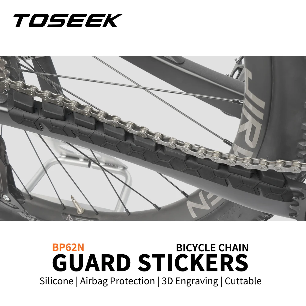 TOSEEK Bicycle Chain Sticker Scratch Protector MTB/Road Bicycle Anti Slip Sticker Protection Frame