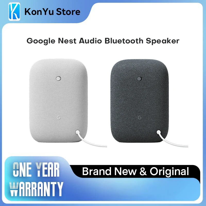 Google Nest Audio Smart Speaker – Draadloze Bluetooth- en Wi-Fi-huisluidspreker met krachtig stereogeluid - afbeelding 2