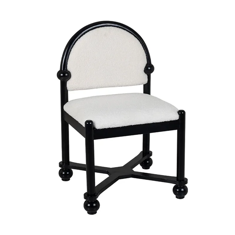 Designer retro style dining chair small apartment cream style all solid wood dining table and chairs