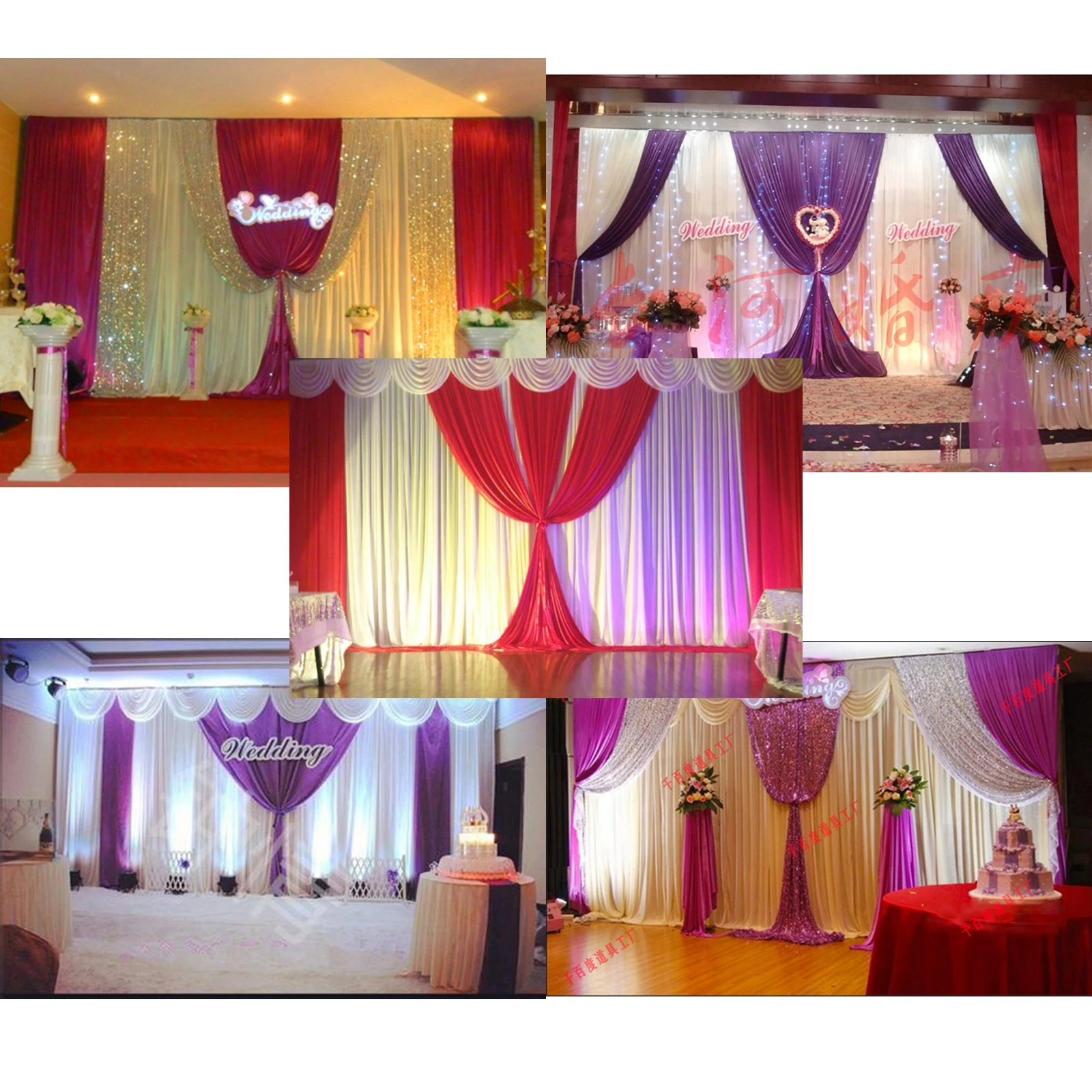 Luxurious Shiny Silver Wedding Backdrop and Stage Curtain - Exquisite Wedding Decoration for an Unforgettable Ceremony