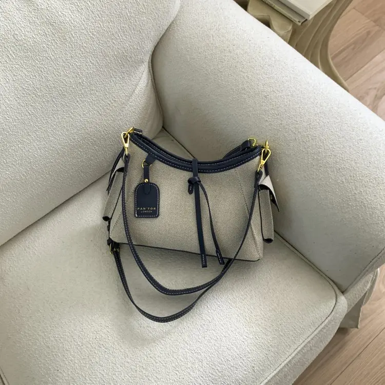 

Daily Commute Women Crossbody Bag Vintage Saddle Shape Grained Leather Double Buckle Shoulder Bag