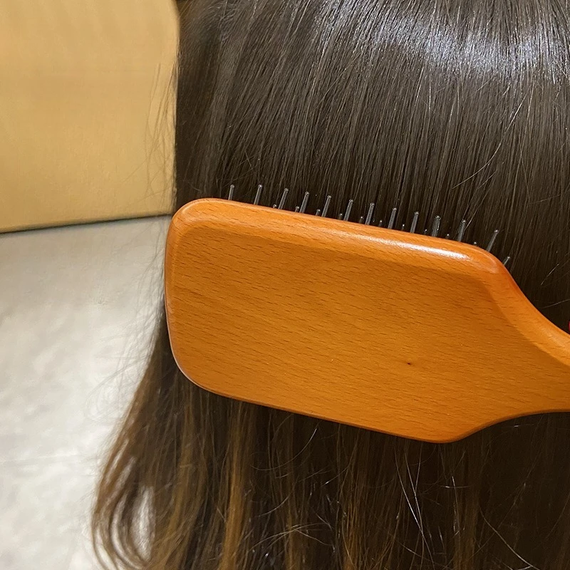 Wooden Airbag Massage Comb Scalp Care Female Curly Hair Household High-grade Anti-static Hair Loss Large Board Makeup Comb
