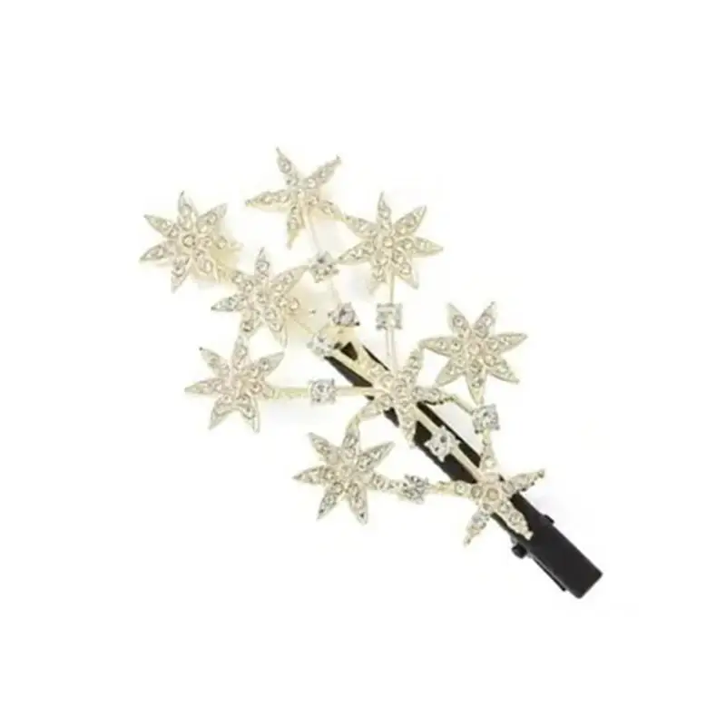 31BB Multipurpose Rhinestones Star Hair Clip Decoration for Women Elegant Designs for Parties and Weddings Supplies