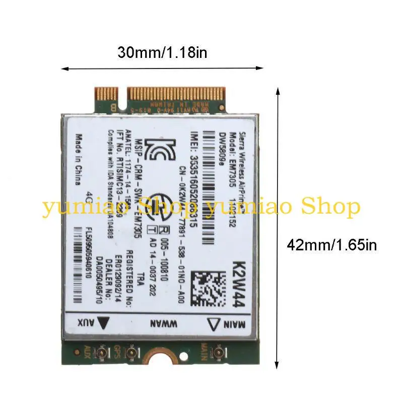 587B EM7305 DW5809E WWAN 4G LTE لمحول بطاقة الشبكة اللاسلكية E7450 E7250