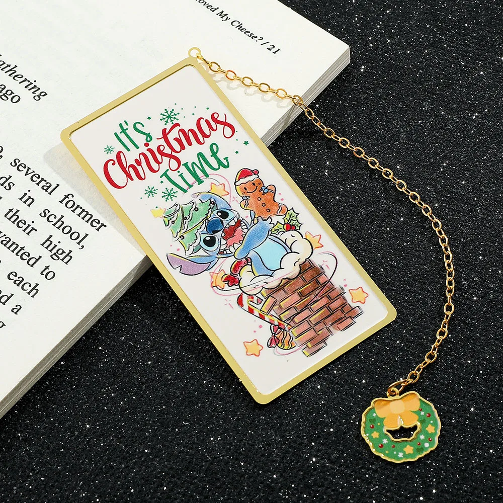 Anime Cartoon Stitch Book Mark Disney Metal Bookmarks Female Fans Collection Stationery Girls Gift Kids Birthday Stationery