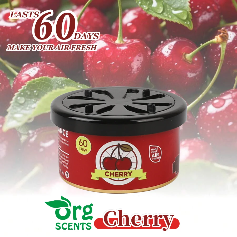 Cherry scented Car air freshener automobile perfume wood block essential oil diffusion fragrance long-lasting  elimination odor