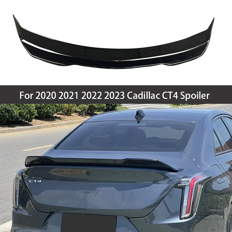 

For 2020-2023 Cadillac CT4 Rear Wing V Version Air Splitter Rear Cover Tail Wing Body Modified Kits Car Rear Trunk Spoiler Wing