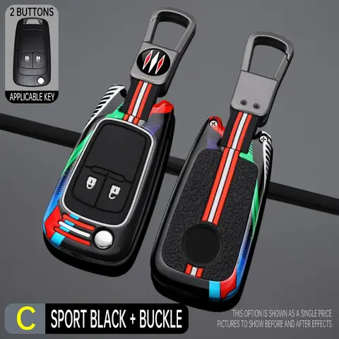 Metalowe etui na kluczyk samochodowy Racing Style do Opla Vauxhall Corsa Astra Vectra Zafira Omega do Buick do Chevroleta do Chevy