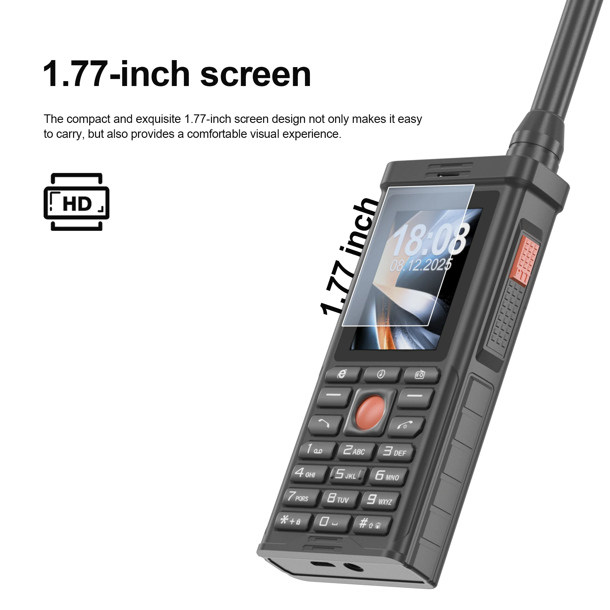 سيرفو S-G8800S لاسلكي تخاطب الهاتف المحمول ثنائي الشريحة الاستعداد 1.77 "عرض تسجيل المكالمات راديو FM القائمة السوداء ميزة زر الهواتف