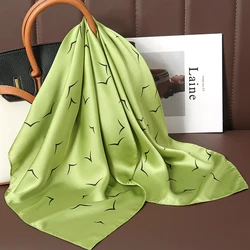 Luxury Hijab Hair Bands 2023 Square Silk Scarf for Women Neckerchief Female Satin Shawl Ribbon Headband Fashion Wraps Bandana