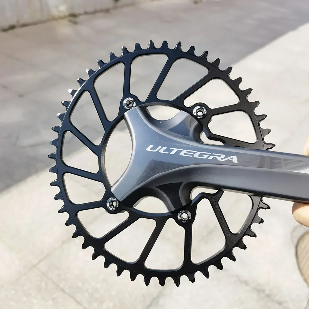 Stone Road Bike Single Oval Chainring BCD 110mm Chainring 4 Arms for 105 FC 5800 6800 Ultegra 4700 Tigra 9000 Chainwheel