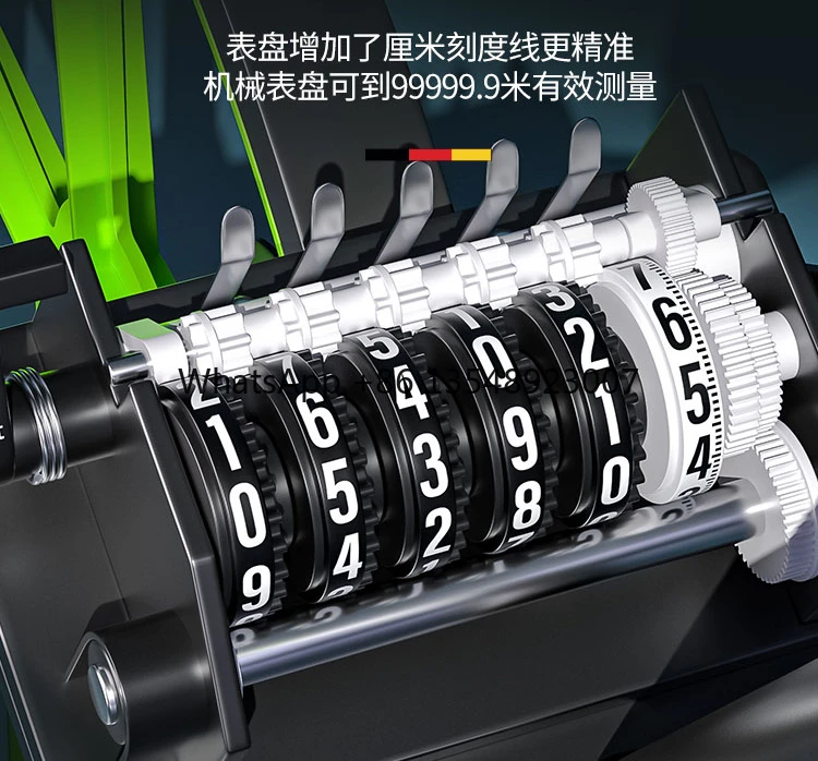 Distance Measuring Wheel, Hand Push Roller Car, Push Ruler, Roller Measuring Instrument with Handbrake, Measuring Wheel