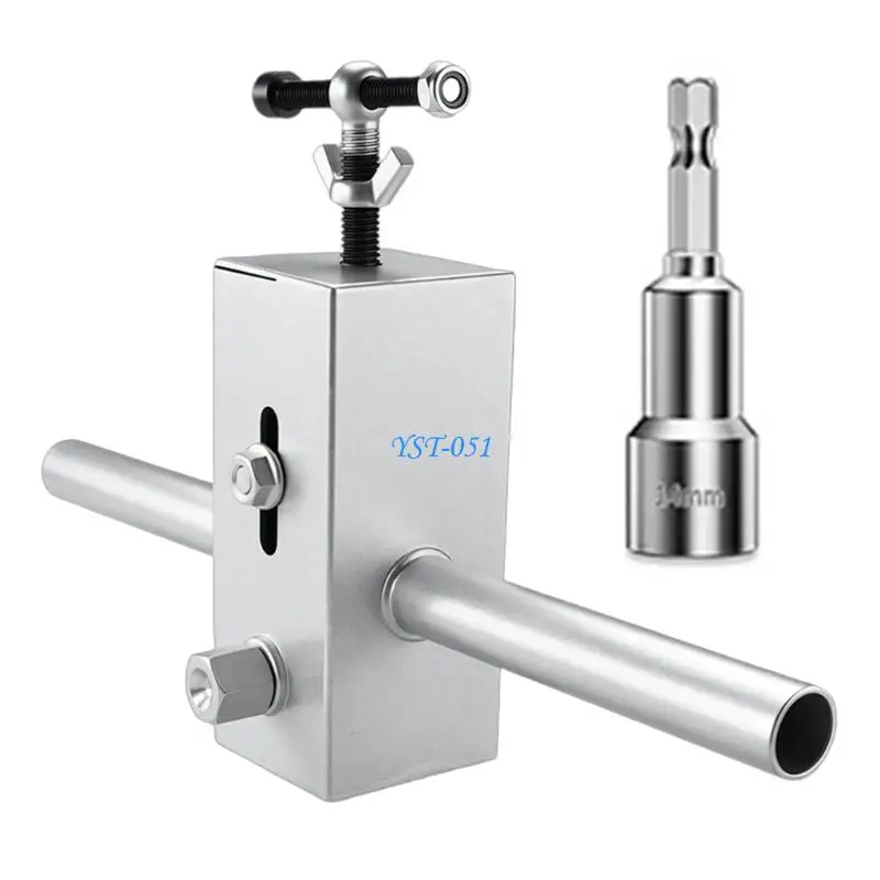 E15A Heavy Duty Wire Puller Semi Automatic Cable Pulling Tool 10mm Drill Adapter For Metal Conduits 120Degree Bend Capacity