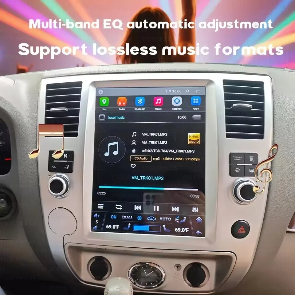 For Infiniti QX56 Nissan Armada 2008-2015 Wireless Carplay Android AUTO Screen Car Radio GPS Navigation Multimedia Video Player